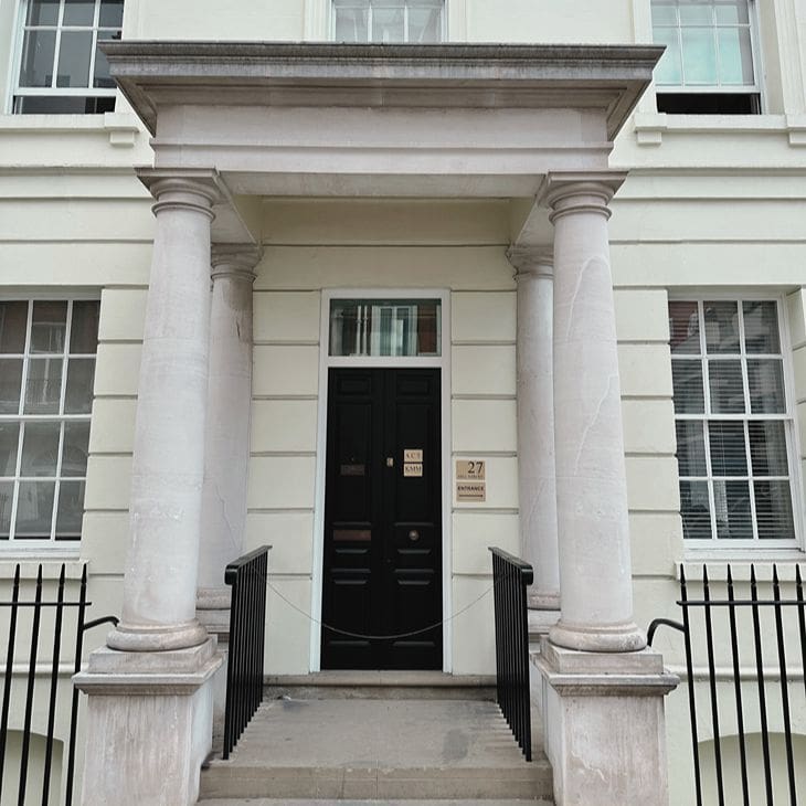 The entrance to Dr Hass Clinic on Hill Street