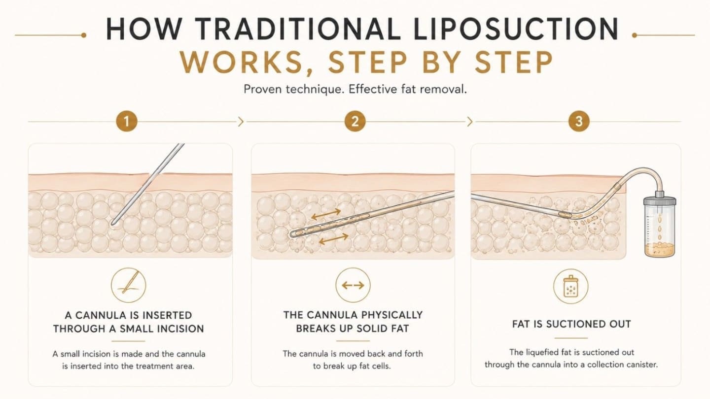 How Traditional Liposuction Works Step by Step - Dr Hass Clinic